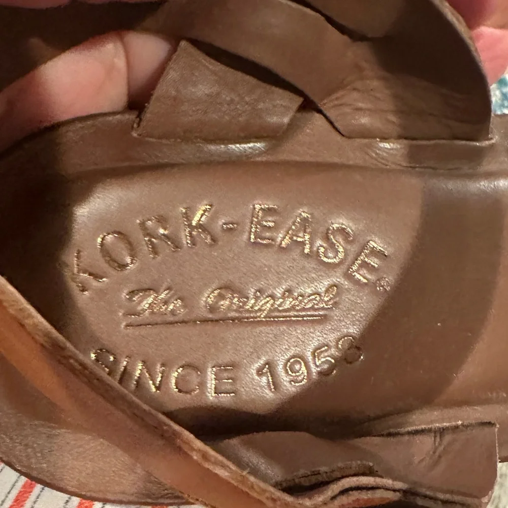 KORK EASE MYRNA MUSHROOMCORE PLATFORM BROWN TAN LEATHER SANDAL 7 38